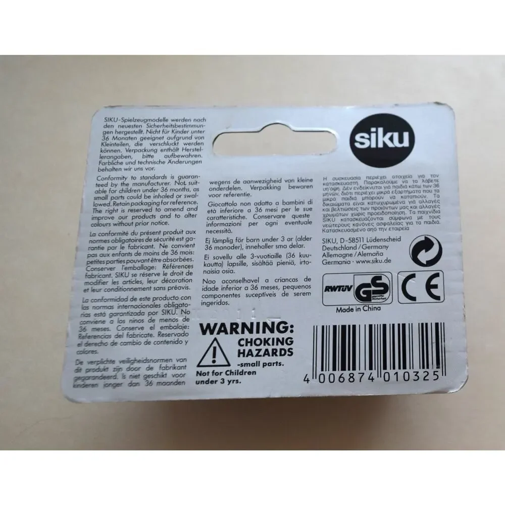 Siku 1032 Citroen 2CV - Green \& Boxed - Unopened Blister Pack Vtg Germany